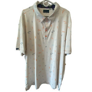 William Murray x Tito's Men's Texas Icons Golf Polo Shirt in White Size XXL